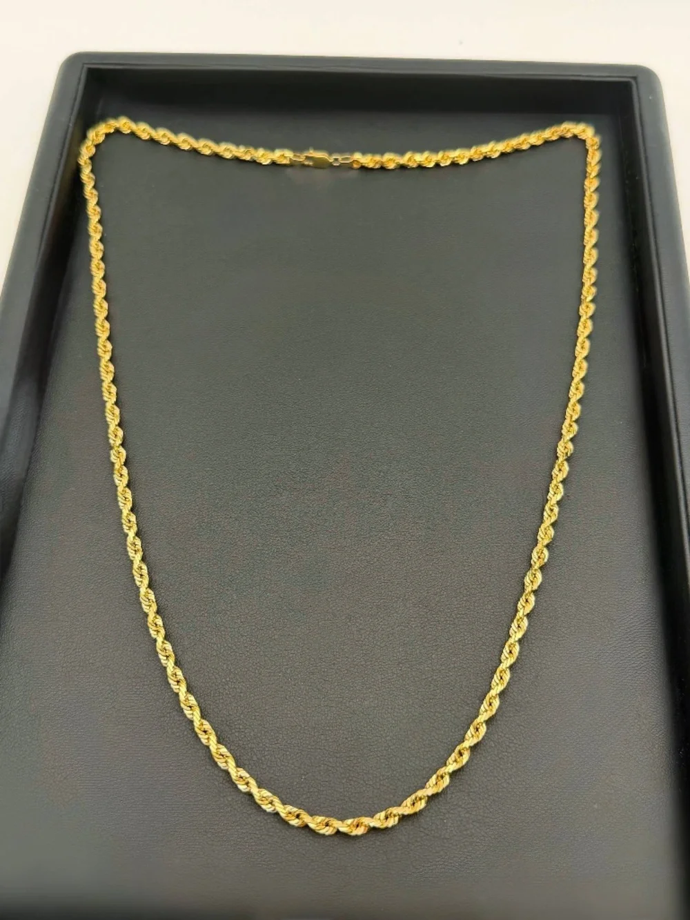 10k Solid Yellow Gold Rope Chain Unisex Necklace 24” 4mm
